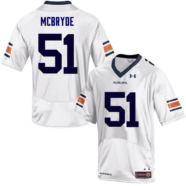Men Auburn Tigers #51 Richard McBryde College Football Jerseys Sale-White